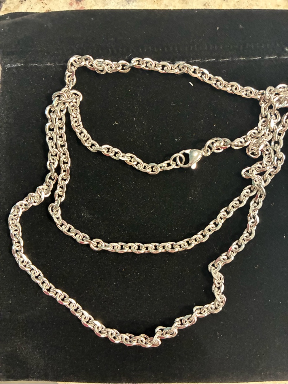 As Always Polished Silver Rope Chain Necklace Brand New see Cross Charms WMS/MNS